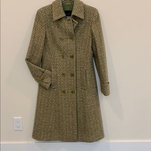 Weekend MaxMara Herringbone Tweed Coat
